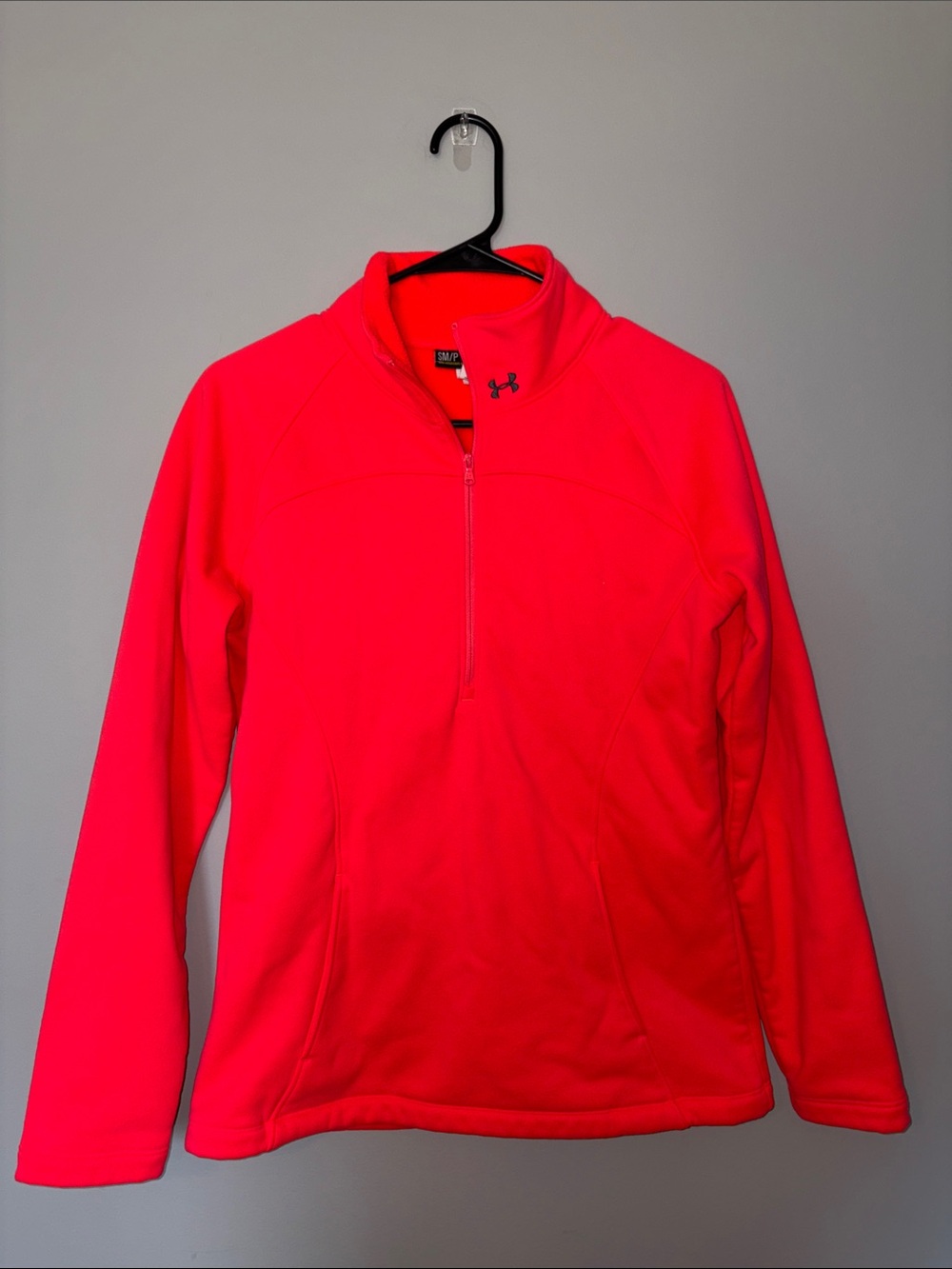 Under Armour Women’s Neon Pink Quarter-Zip Fleece Jacket Small
